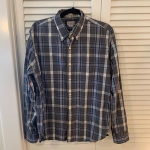 J Crew Button Down Plaid Shirt Size L Slim Fit